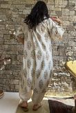 Mika Flower & Stripe Duster Shirt Stone